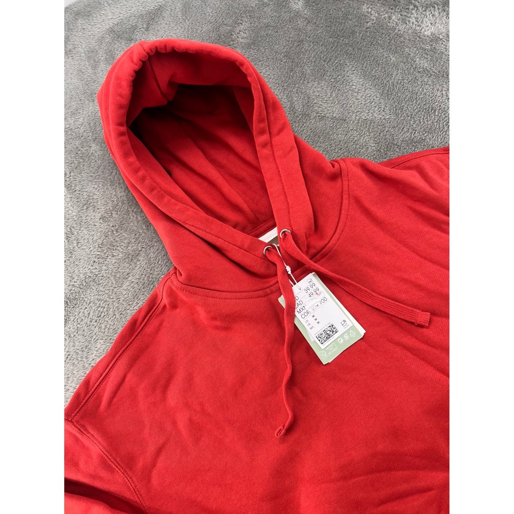 H M Red Cotton Hoodie Sweatshirt Pullover Long Sleeve Hooded Kanga‎ Pocket M
